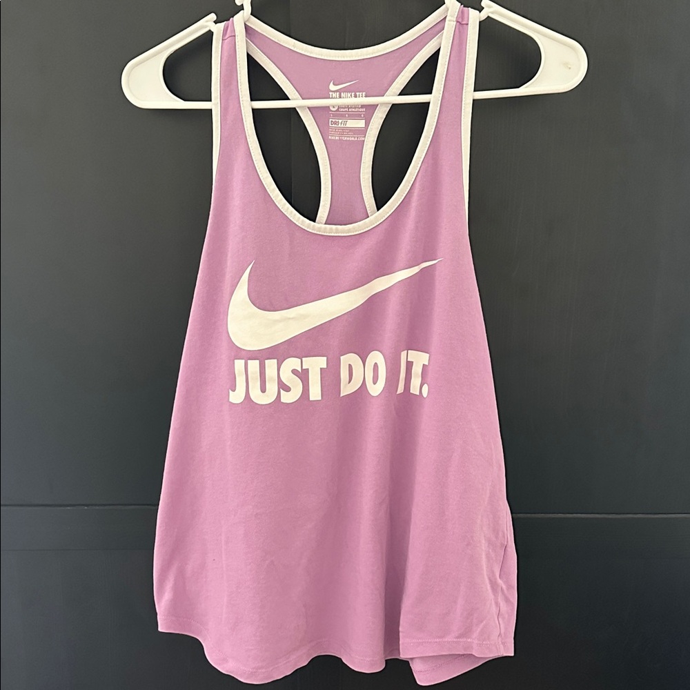 Nike Women's Lavender Tank Top with Slogan